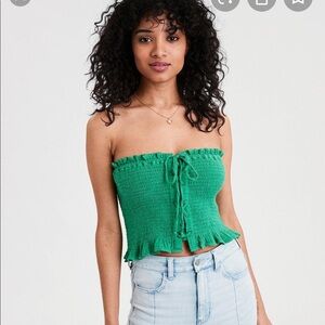 American Eagle lace up tube top